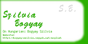 szilvia bogyay business card